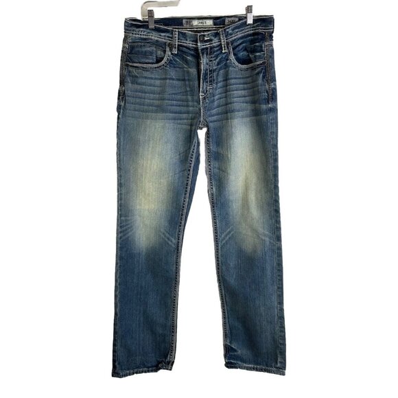 NWOT BKE Buckle Jake Thick Stitched Denim Blue Jeans Mens 34 XL